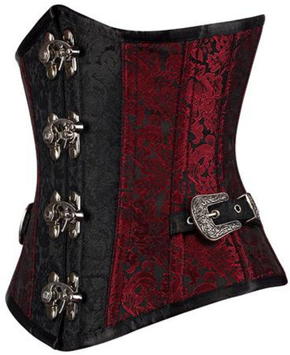 Black/Red Waist Reducing Underbust Corset