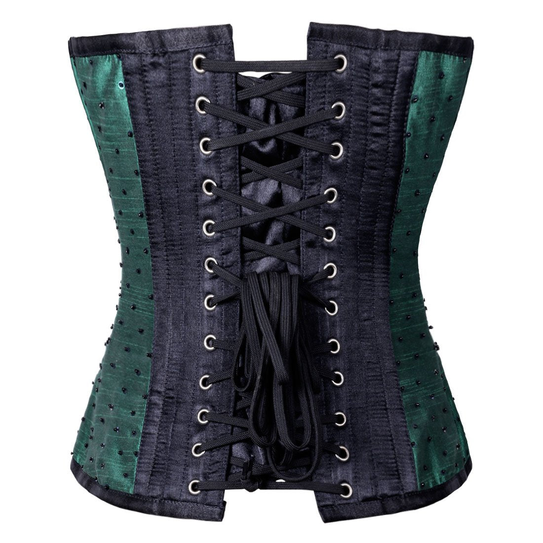 Silk Beaded Sequined Overbust Corset