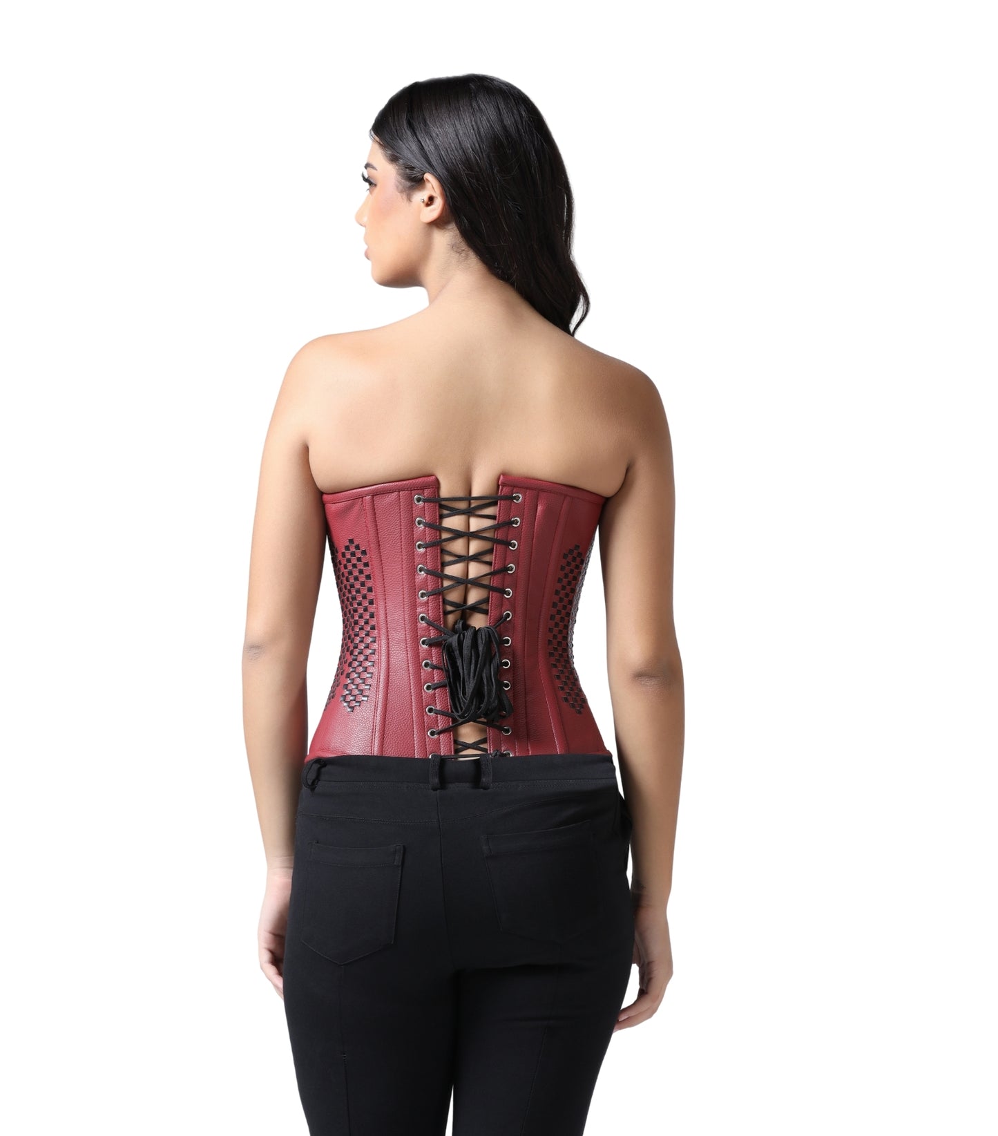 Faux Leather Authentic Steel Boned  Overbust Corset