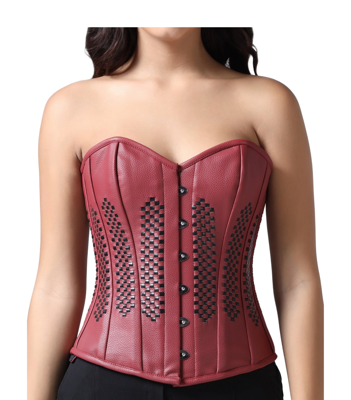 Faux Leather Authentic Steel Boned  Overbust Corset