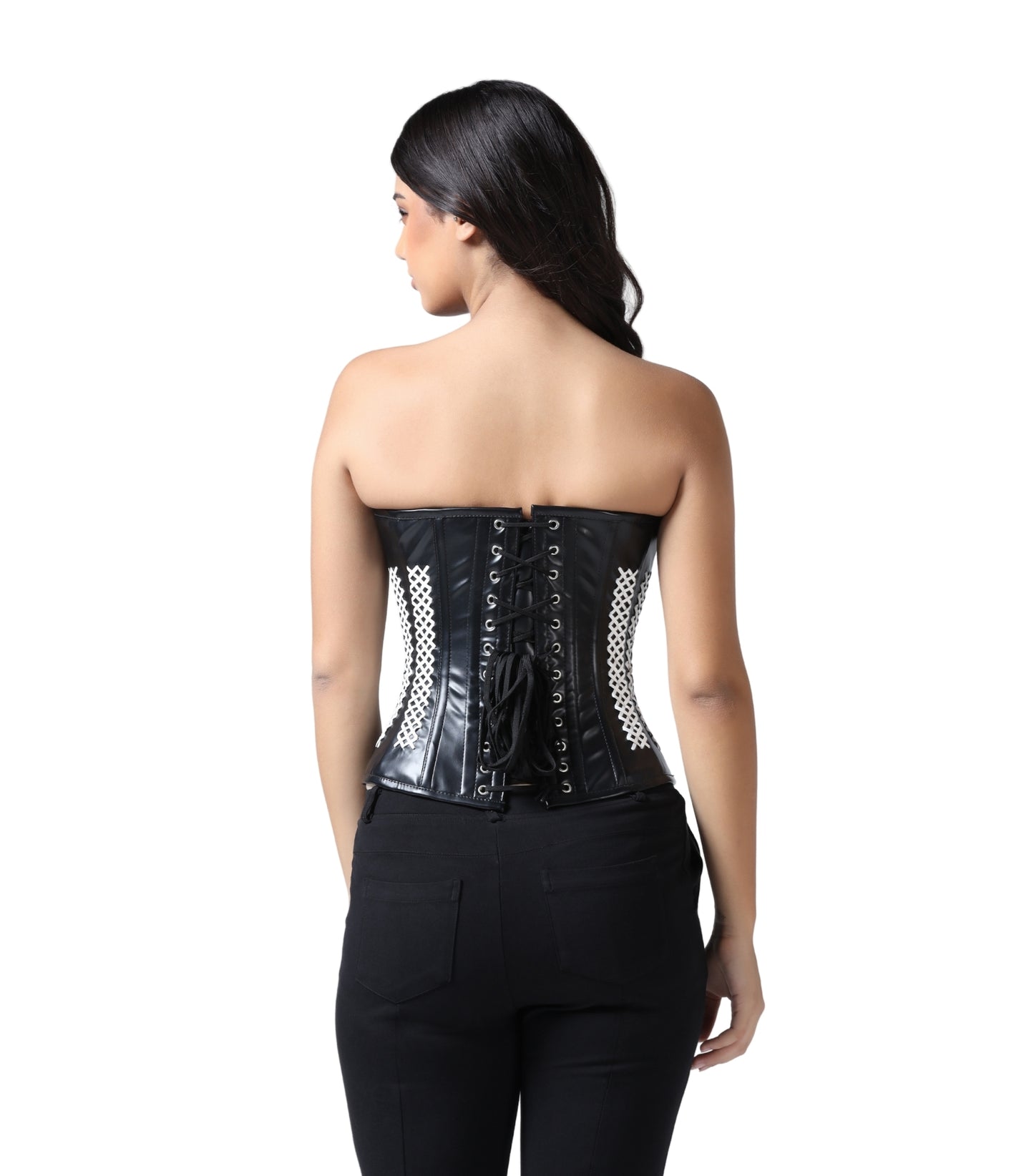 Faux Leather Authentic Steel Boned  Overbust Corset