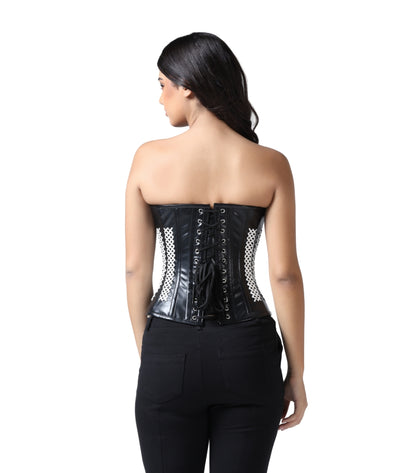 Faux Leather Authentic Steel Boned  Overbust Corset