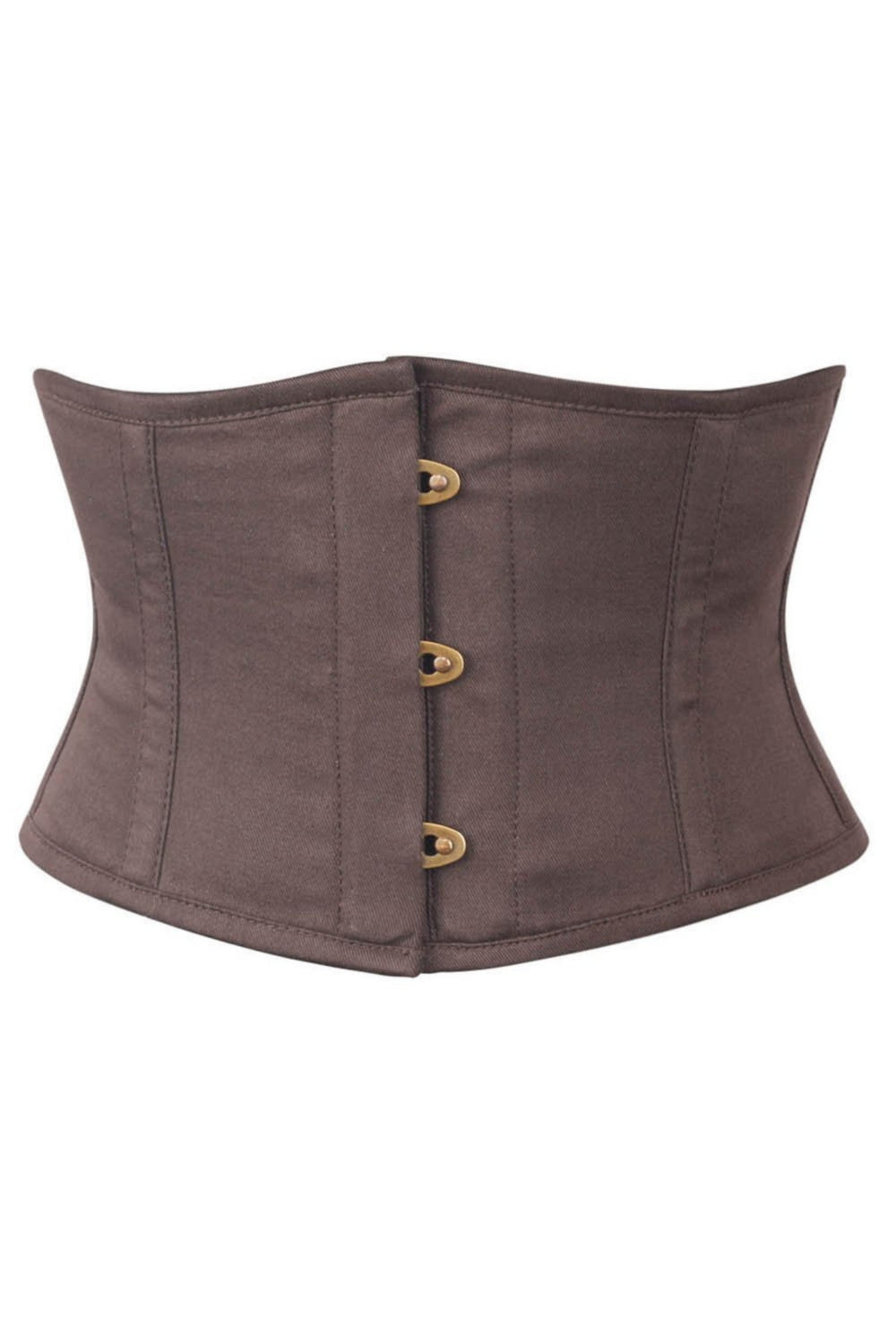 Short Coffee Cotton Underbust Corset