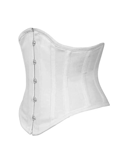 White Cotton Underbust Corset