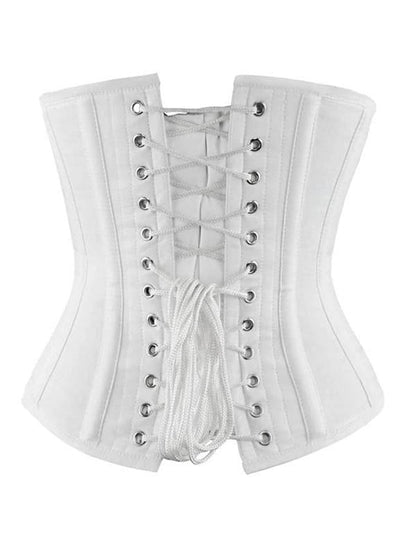 White Waist Reducing Underbust Corset