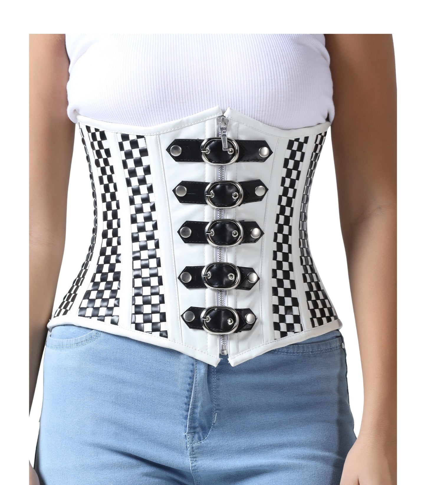 White/ Black Pvc Waist Reducing Wholesale Underbust Corset