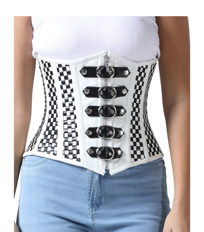 White/ Black Pvc Waist Reducing Wholesale Underbust Corset