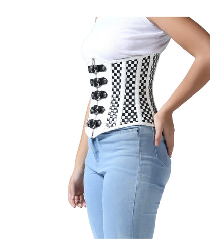 White/ Black Pvc Waist Reducing Wholesale Underbust Corset