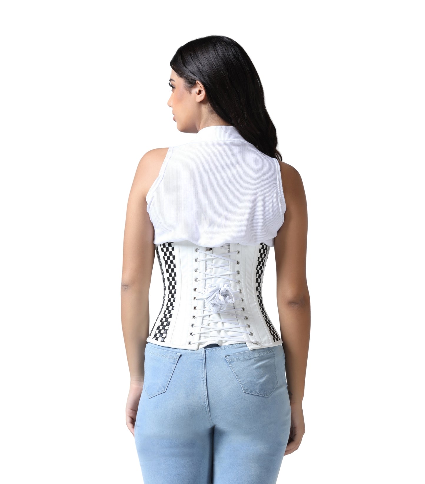 White/ Black Pvc Waist Reducing Wholesale Underbust Corset