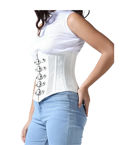 White Pvc Waist Reducing Wholesale Underbust Corset