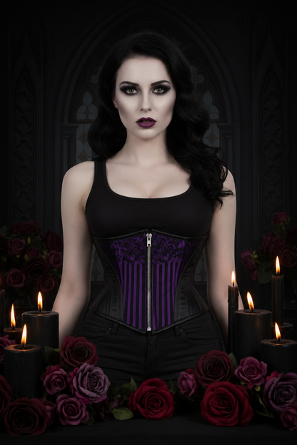 Brocade/Satin Authentic Steel Boned Waist Training Underbust Corset