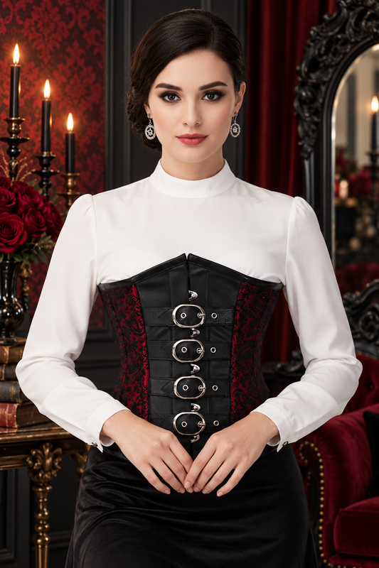 Brocade Waist Reducing  Underbust Corset