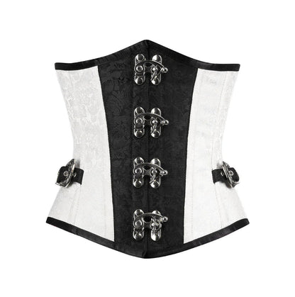 Black/White Waist Reducing Underbust Corset