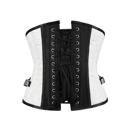 Black/White Waist Reducing Underbust Corset
