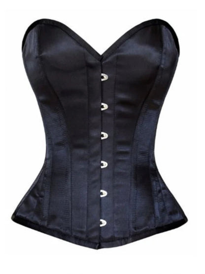 Waist-Cinching Satin Overbust Corset