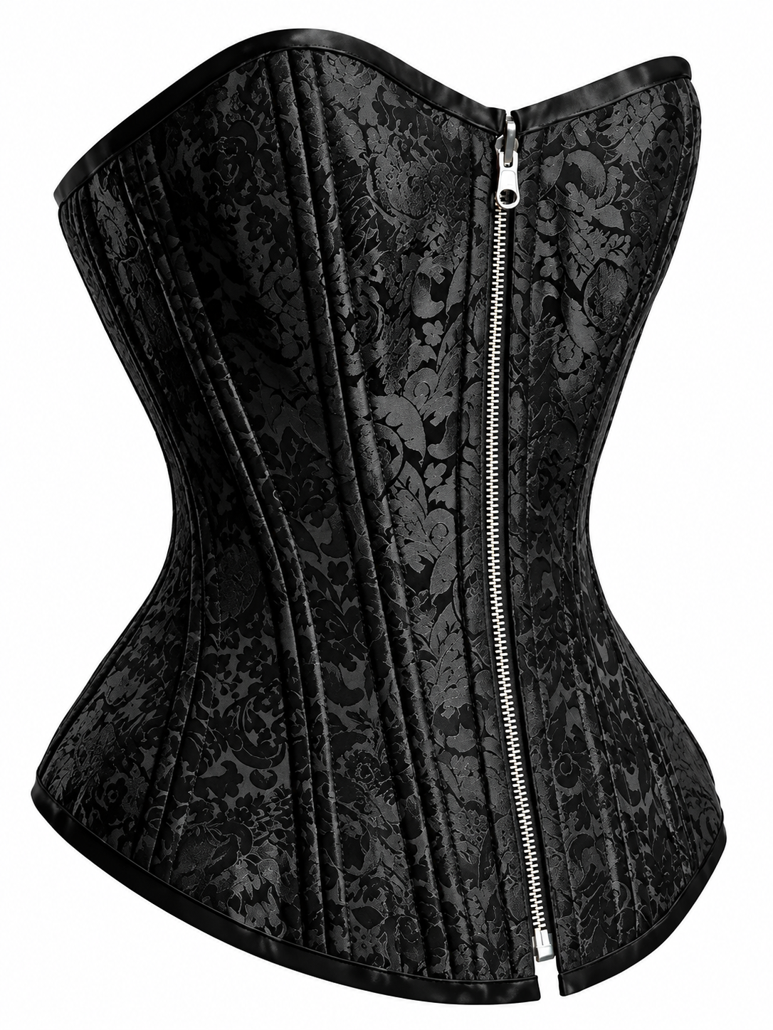Dual-Tone Black & Green Reversible Overbust Corset