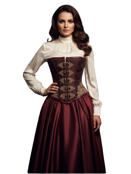 Steel-Boned Steampunk Overbust Corset in USA