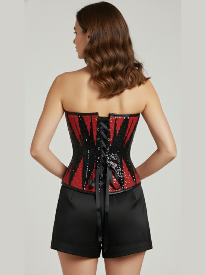 Buy Sequined Overbust Corset in USA