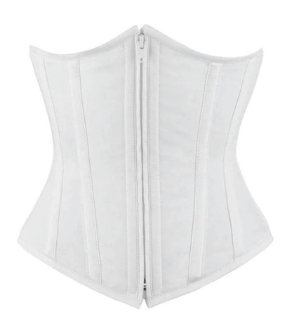 White Waist Reducing Underbust Corset