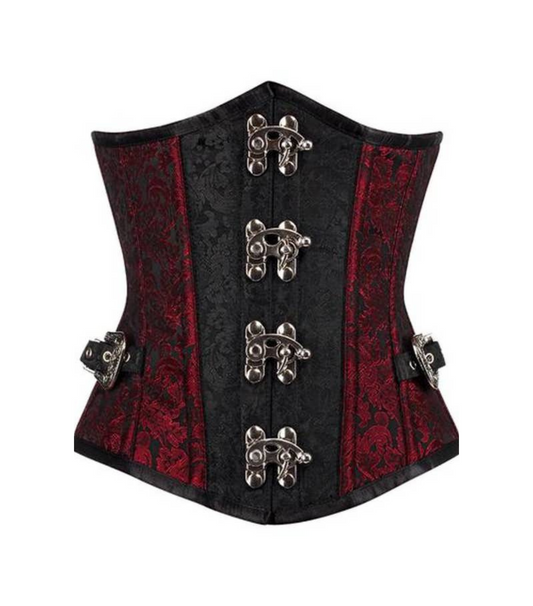 Black/Red Waist Reducing Underbust Corset