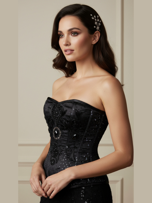 Ursulette Sequined Overbust Corset