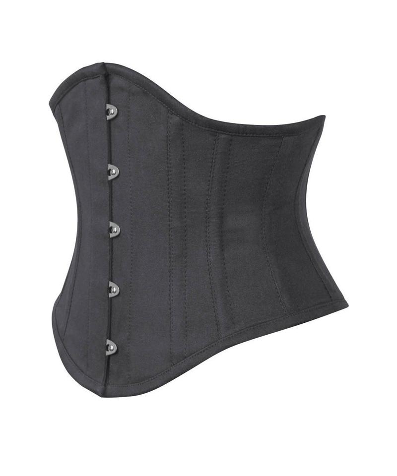 Black Cotton Underbust Corset