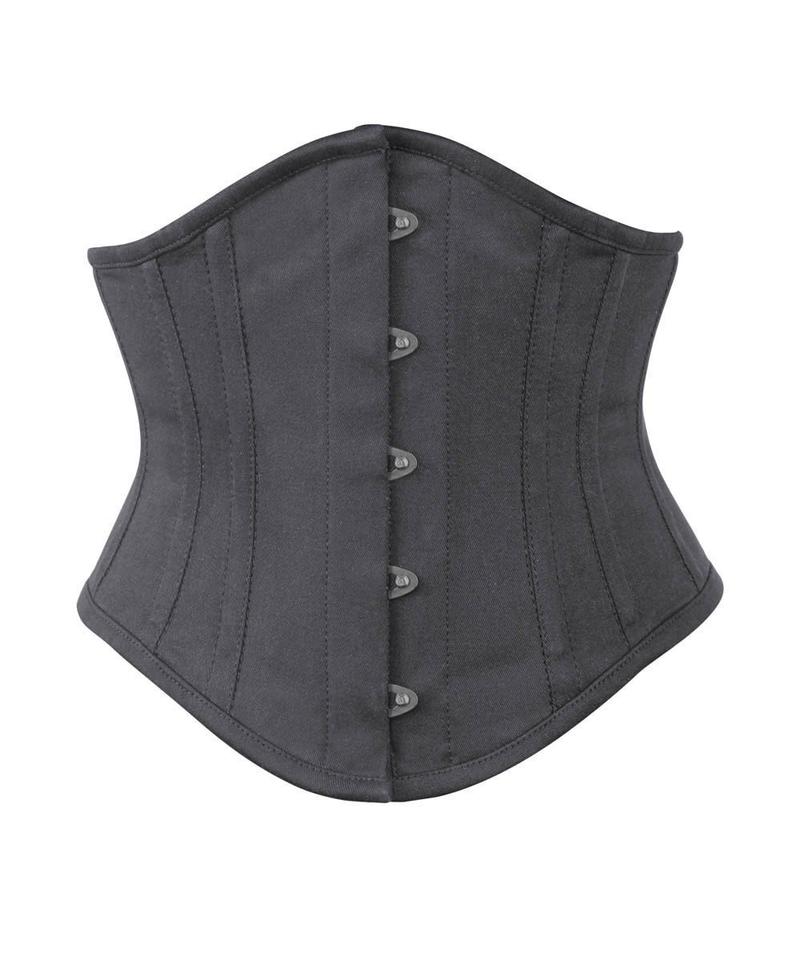 Black Cotton Underbust Corset