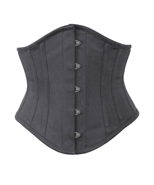 Black Cotton Underbust Corset